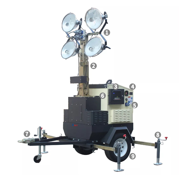 Metal Halide Mobile Lighting Tower